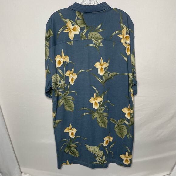 Tommy Bahama 75% Silk Men's Floral Polo Size M - Picture 4 of 4